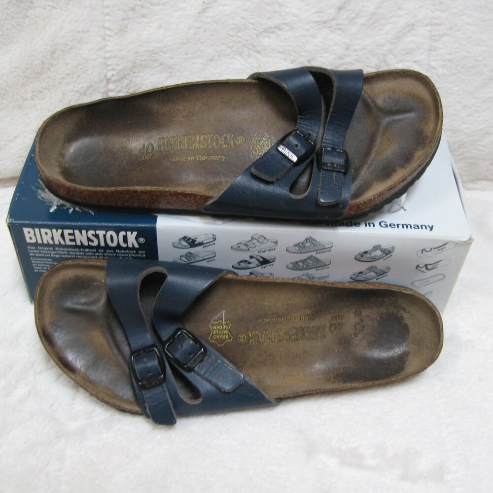 Birkenstock IBIZA Leather Navy Blue 40 M US W 9 M 7